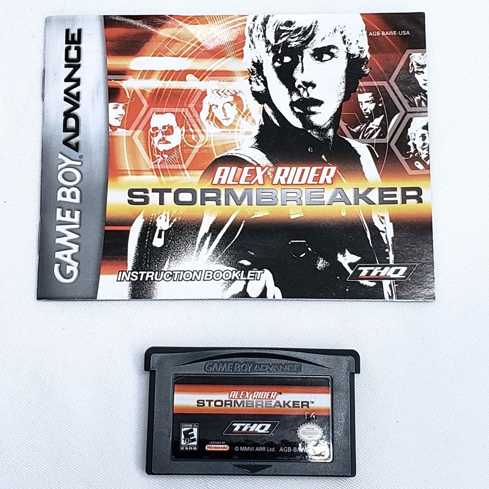 Alex Rider Stormbreaker Nintendo Game Boy Advance‎ GBA THQ Game With Manual